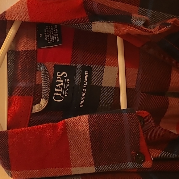 Chaps Brushed Flannel Button Up NWT - Picture 2 of 3